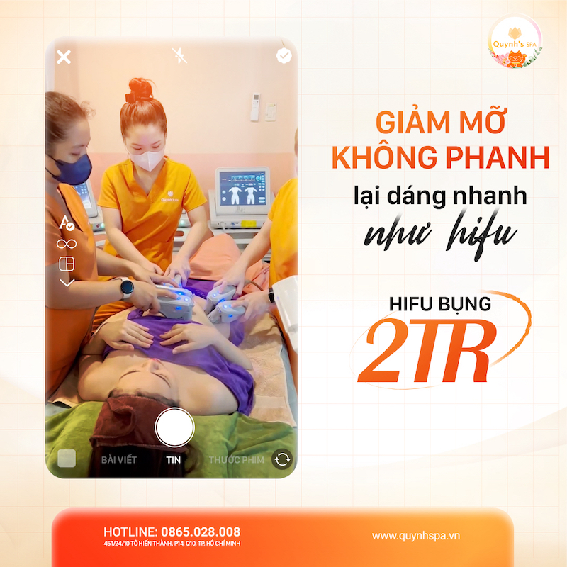 Hifu bụng lấy lại dáng nhanh - Quynh's Spa quận 10