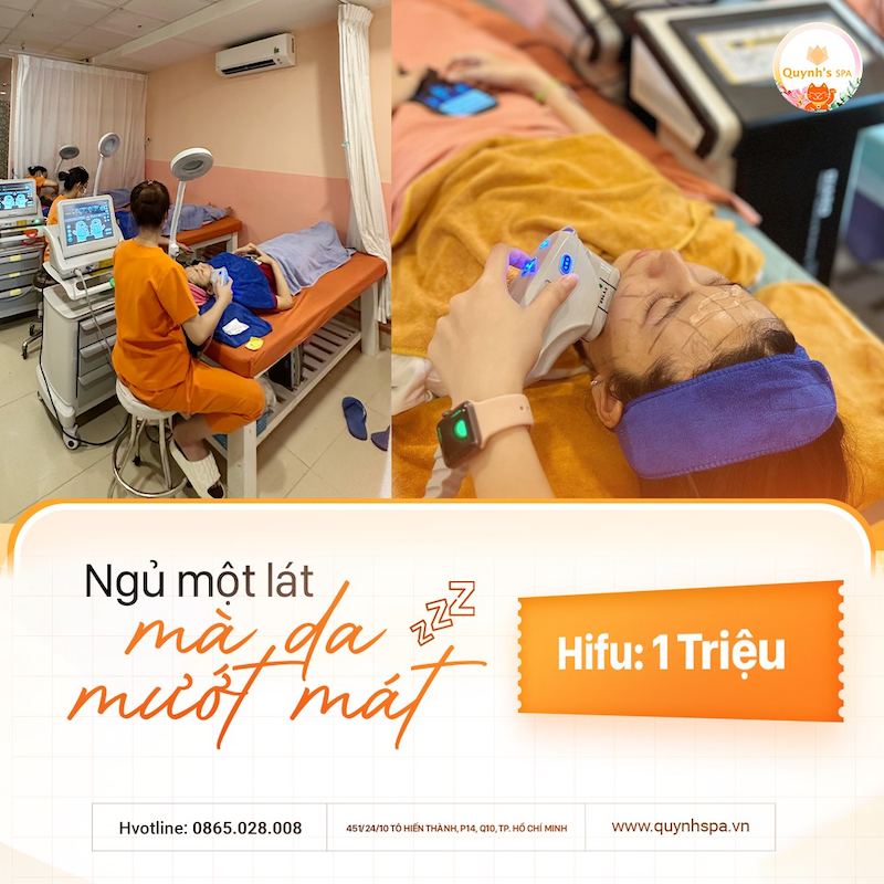 Da mướt mát cùng Hifu vùng mặt tại Quynh's Spa quận 10 Da mướt mát cùng Hifu vùng mặt tại Quynh's Spa quận 10