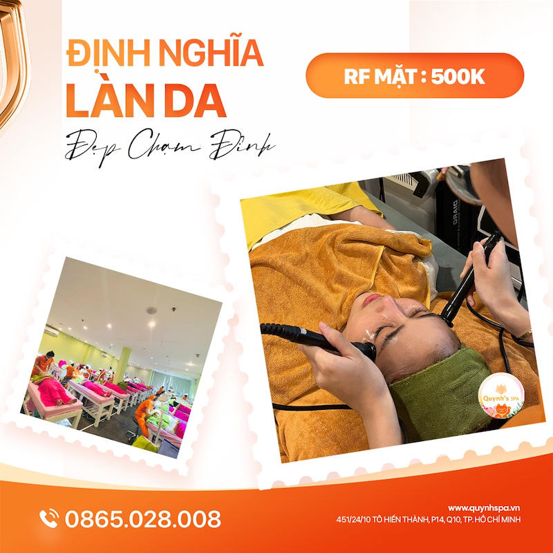 Định nghĩa làn da đẹp chạm đỉnh cùng RF - Quynh's Spa quận 10