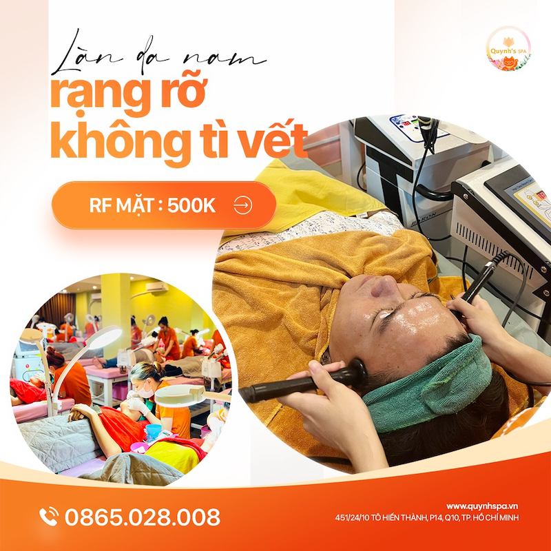 Làn da nam rạng rỡ không tì vết - Quynh's spa quận 10