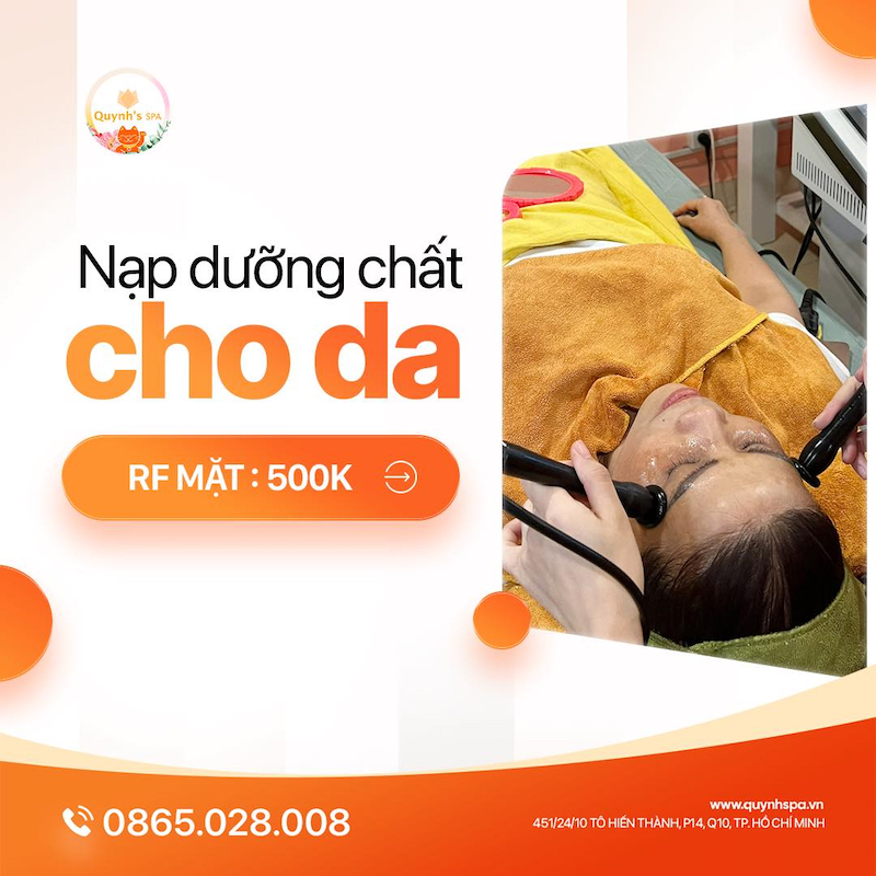 Nạp dưỡng chất cho làn da cùng RF - Quynh's spa Quận 10