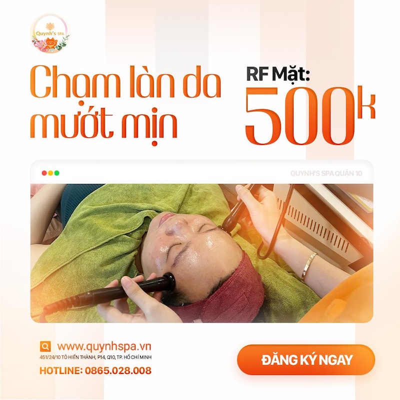 Chạm làn da mướt mịn cùng RF - Quynh's spa uy tín