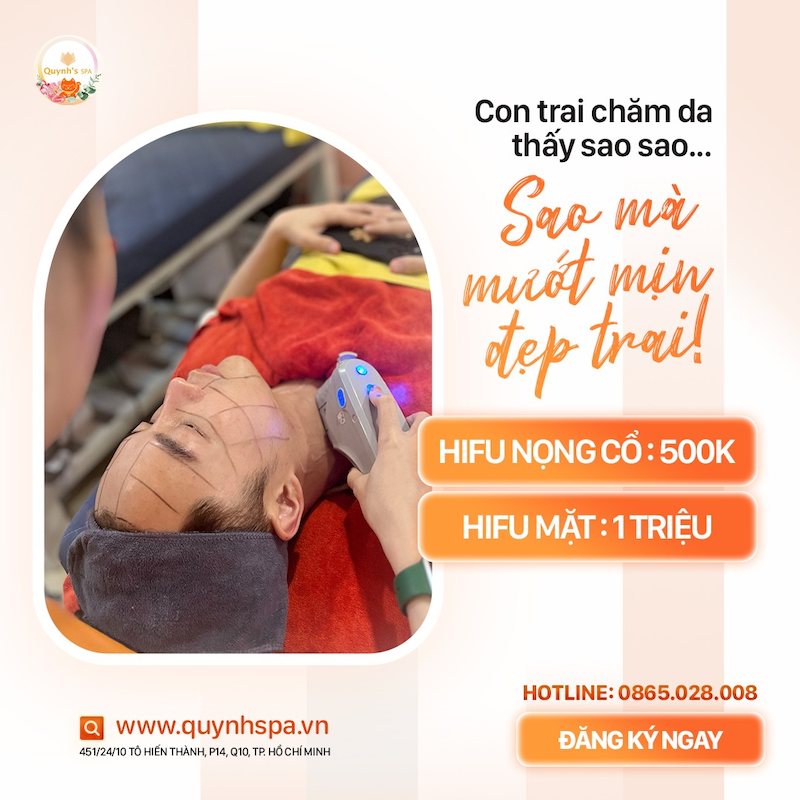 Con trai chăm da thấy cùng Hifu. Quynh's Spa Tp.HCM
