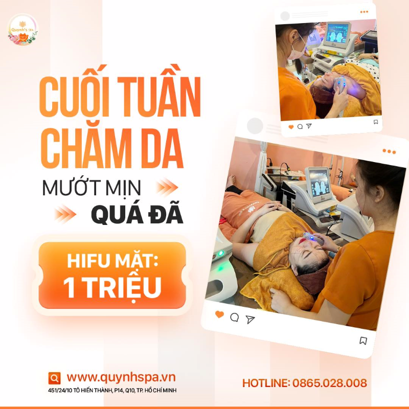 Cuối tuần của nàng thế nào? Quỳnh Spa vẫn ở đây đợi nàng nha