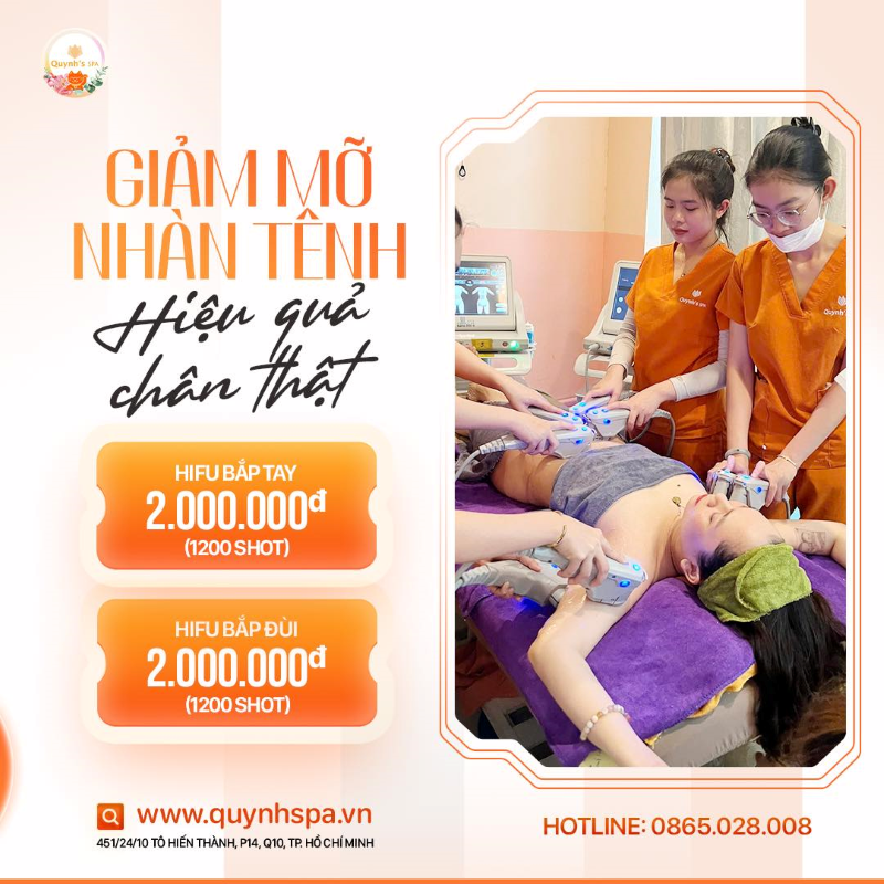 Giảm mỡ nhàn tênh - Hiệu quả chân thật tại Quynh's Spa TP.HCM