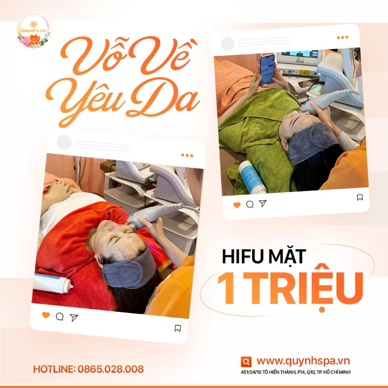 Vỗ về yêu da cùng Hifu mặt tại Quynh''s Spa Sài Gòn